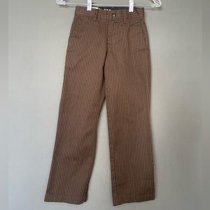 Volcom chocolate brown pin striped dress pants - boys 8 (23 waist)